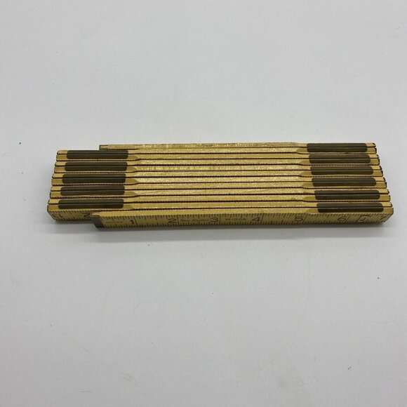 Vintage New Britain Folding Wooden Extension Ruler M-206‎ Carpenter Tool 40s-60s - Picture 3 of 9